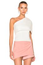 Michelle Mason Asymmetrical Cocoon Top In White