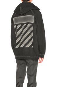 Off-white Fit Over Hoodie In Black,gray