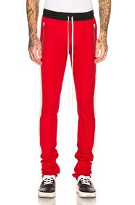 Fear Of God Double Knit Track Pants In Red