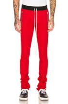 Fear Of God Double Knit Track Pants In Red