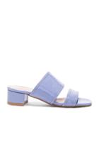 Maryam Nassir Zadeh Patent Leather Martina Slide Sandals In Blue