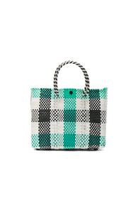 Truss Small Crossbody In Green,white,checkered & Plaid