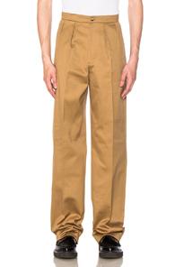 Raf Simons Relaxed Fit Trousers In Brown,neutrals