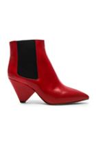 Isabel Marant Leather Lashby Low Boots In Red