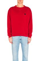 Acne Studios Fint Face Sweatshirt In Red