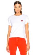 Re/done Cindy Crawford Lips Tee In White