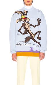 Calvin Klein 205w39nyc Coyote Crew Neck Sweater In Blue