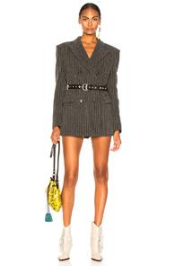 Isabel Marant Jaxen Blazer In Black,gray,stripes