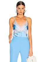 Victoria Beckham Lace Cross Back Cami Top In Blue