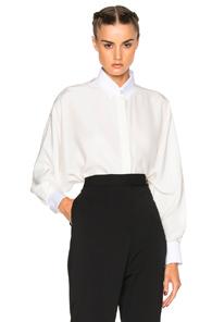 Lanvin Button Down Blouse In White