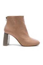 Acne Studios Leather Claudine Booties In Pink