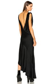 Haider Ackermann Asymmetric Hem V-neck Dress In Black