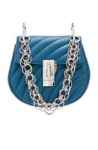 Chloe Mini Drew Bijou Quilted Smooth Calfskin Shoulder Bag In Blue