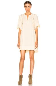 Isabel Marant Etoile Anabel Something Ethnic Dress In Neutrals,yellow