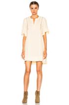 Isabel Marant Etoile Anabel Something Ethnic Dress In Neutrals,yellow