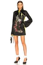 Attico Stella Kimono Dress In Abstract,black
