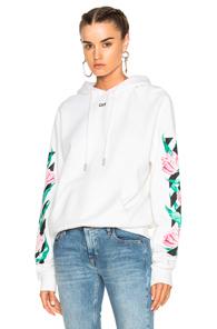 Off-white Tulip Diagonal Hoodie In White
