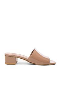 Maryam Nassir Zadeh Patent Leather Sophie Slide Heels In Neutrals