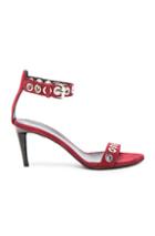 Proenza Schouler Grommet Suede Heels In Red