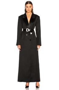 Marques ' Almeida Long Tuxedo Coat In Black
