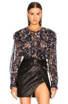 Isabel Marant Muster Top In Black,floral