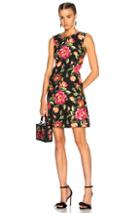Dolce & Gabbana Floral Sleeveless Mini Dress In Black,floral