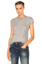 R13 Tattered Tee In Gray