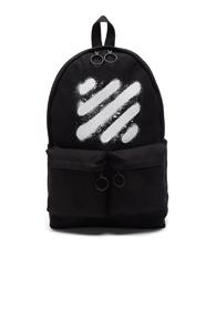 Off-white Diagonal Spray Backpack In Black
