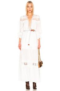 Self-portrait Plumetis Maxi Dress In White
