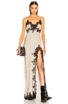 Redemption Long Dress With Lace Slit In Cream