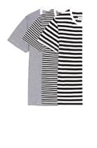 Maison Margiela Tee Shirt Pack In Black,stripes,white