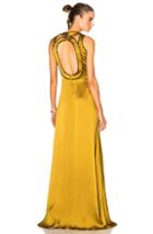 Roksanda Silk Seersucker Okin Dress In Green,yellow