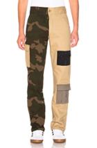 Gosha Rubchinskiy Bicolor Camo Cargo Pant In Neutral,green,camo