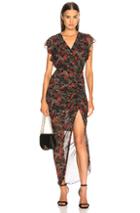 Veronica Beard Cecile Dress In Black,floral,green,red
