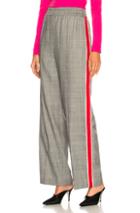 Calvin Klein 205w39nyc Check Wide Leg Trousers In Black,checkered & Plaid,red