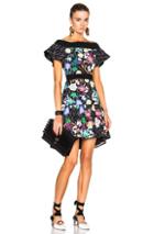 Peter Pilotto Waffle Print Mini Dress In Black,floral