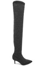 Monse Thigh High Sock Boots In Gray
