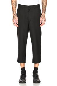 Comme Des Garcons Shirt Wool Gabardine Trousers In Black