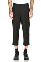 Comme Des Garcons Shirt Wool Gabardine Trousers In Black