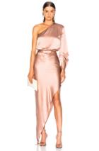 Michelle Mason One Sleeve Dress In Pink