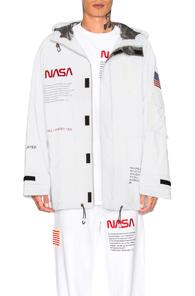Heron Preston Nasa High Tech Parka In Orange,white
