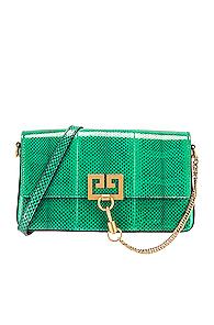 Givenchy Small Charm Shoulder Bag In Animal Print,green