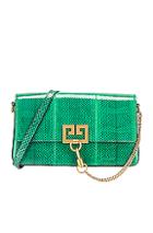 Givenchy Small Charm Shoulder Bag In Animal Print,green