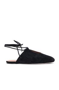 Rosetta Getty Lace Up Mules In Black