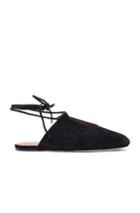 Rosetta Getty Lace Up Mules In Black