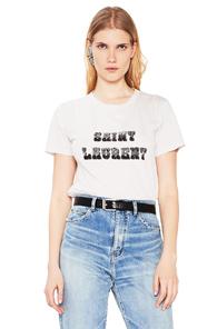 Saint Laurent Circus Logo Tee In White