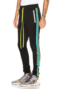 Amiri Skinny Track Pant In Black,blue,stripes