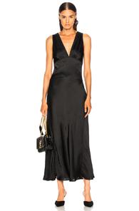 Alexachung Bias Evening Slip Dress In Black