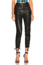 Marissa Webb Nilda Leather Lace Up Pant In Black