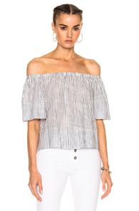 Ag Adriano Goldschmied Sylvia Top In Blue,stripes,white